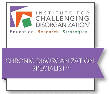 Institute for Challenging Disorganization certification badge.